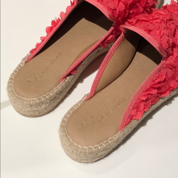 Anthropologie Pink Floral Espadrille Slides sz 41 - Picture 3 of 9